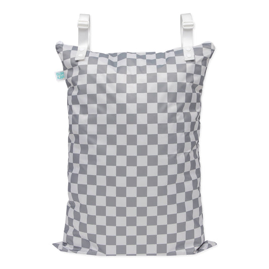 Extra Large Wet Bag: Charcoal Check | Bumkins