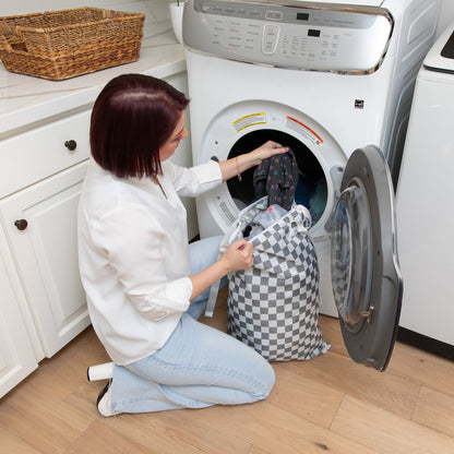 Extra Large Wet Bag: Charcoal Check | Bumkins