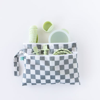 Wet/Dry Clutch: Charcoal Check | Bumkins
