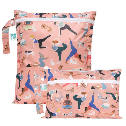 Wet Bag + Wet/Dry Clutch Set: Yoga Pals | Bumkins