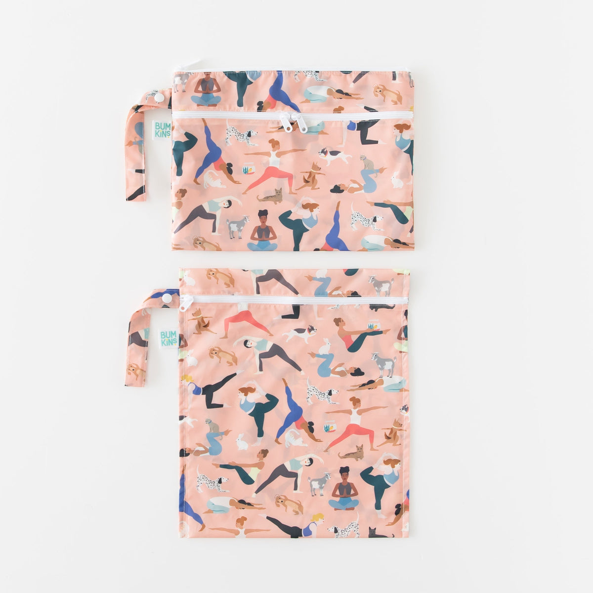Wet Bag + Wet/Dry Clutch Set: Yoga Pals | Bumkins
