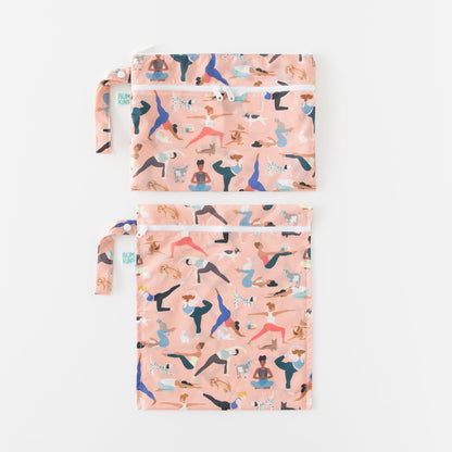 Wet Bag + Wet/Dry Clutch Set: Yoga Pals | Bumkins