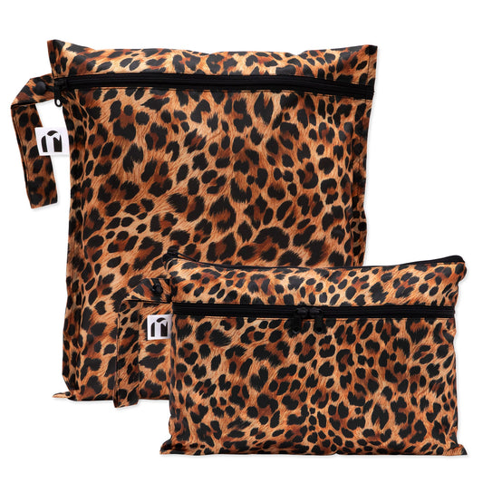 Wet Bag + Wet/Dry Clutch Set: Leopard | Bumkins