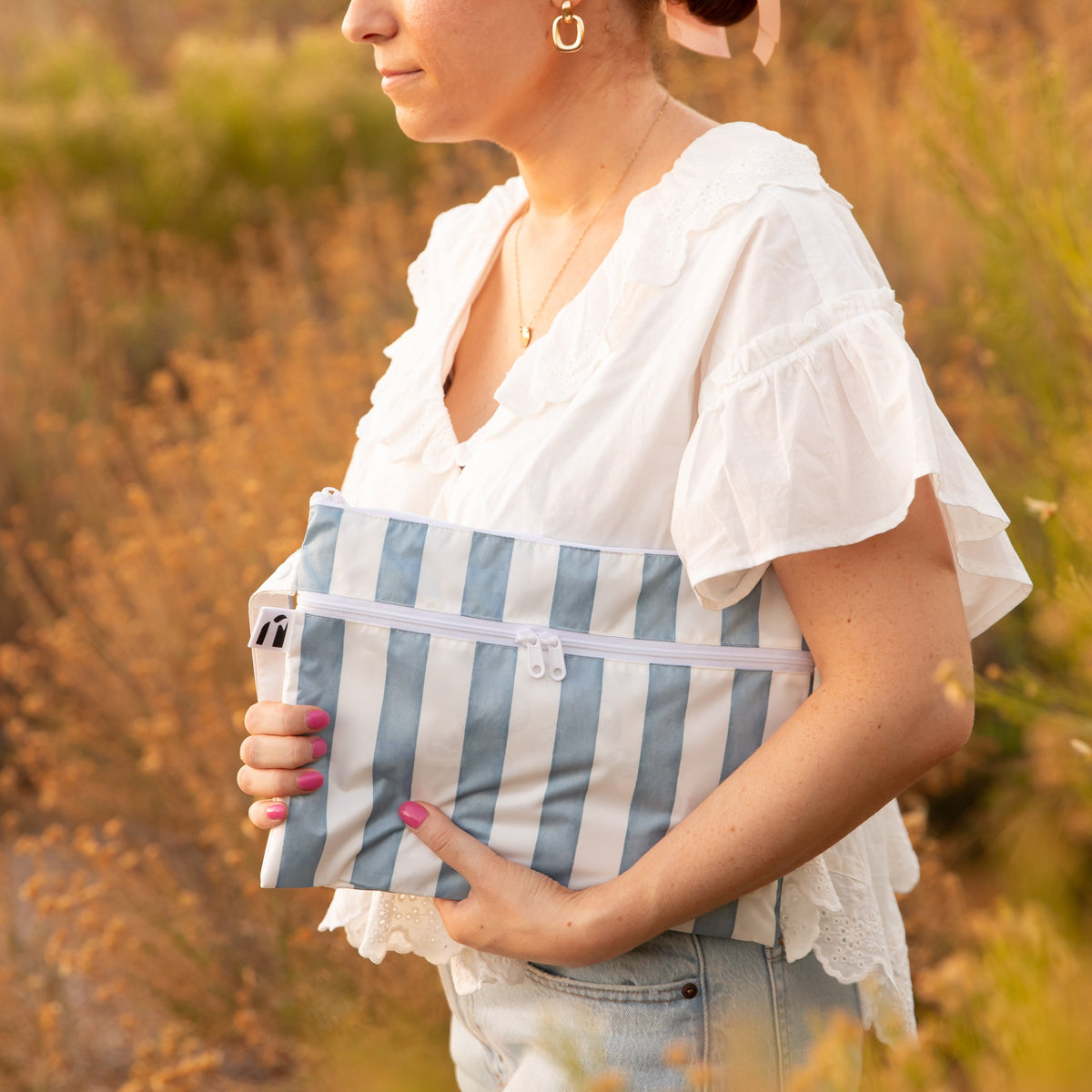 Wet/Dry Clutch: Nautical Stripe | Bumkins