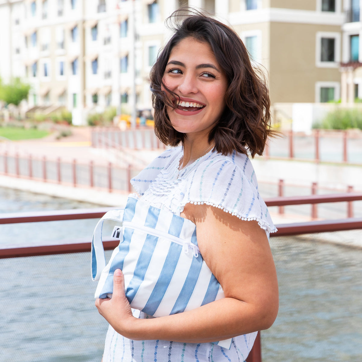 Wet/Dry Clutch: Nautical Stripe | Bumkins