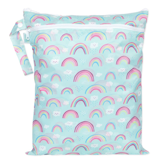 Reusable Wet / Dry Bag, Travel Bag, Waterproof Fabric, Heat Sealed – Rainbows Baby | Bumkins