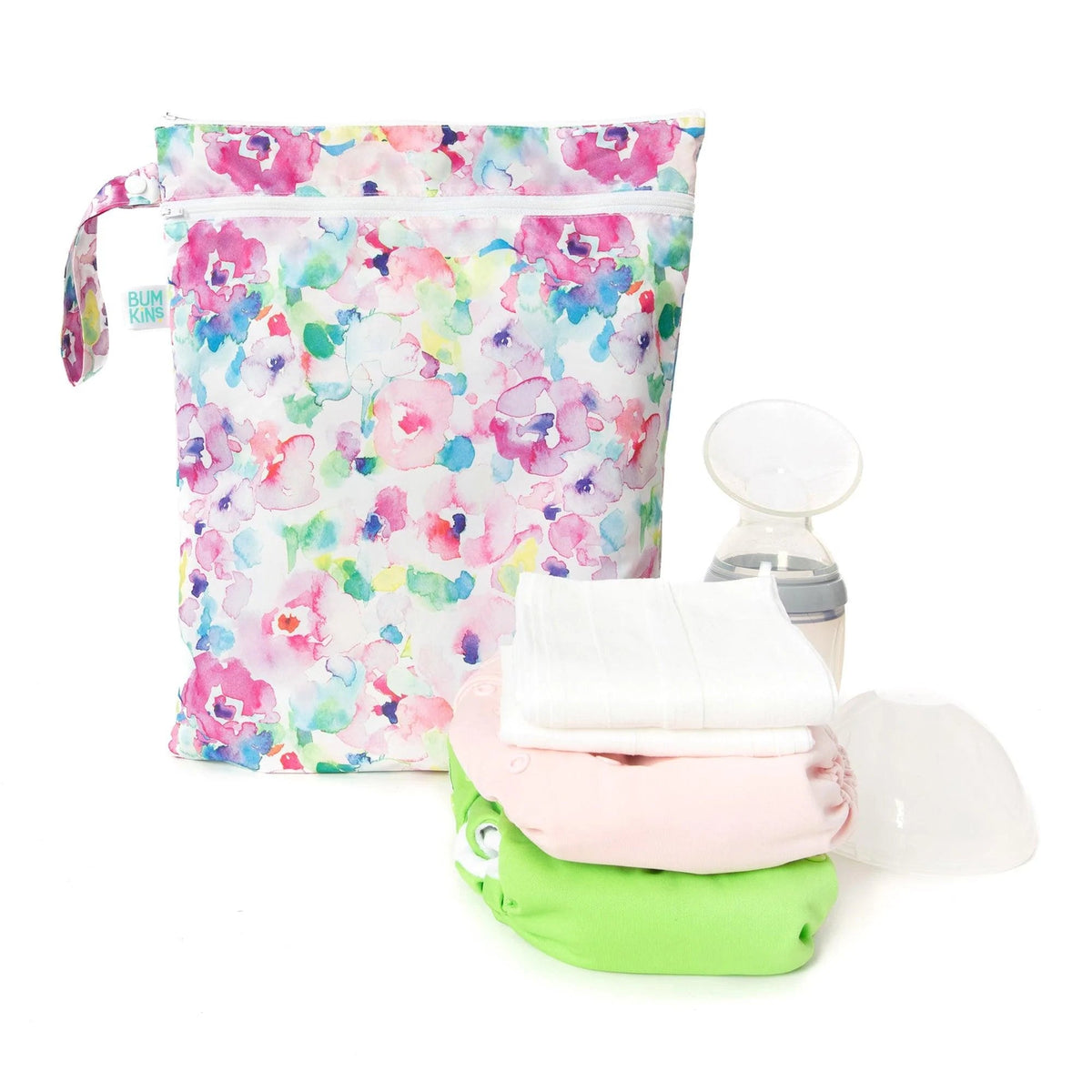 Reusable Wet / Dry Bag, Travel Bag, Waterproof Fabric, Heat Sealed – Watercolors Baby | Bumkins