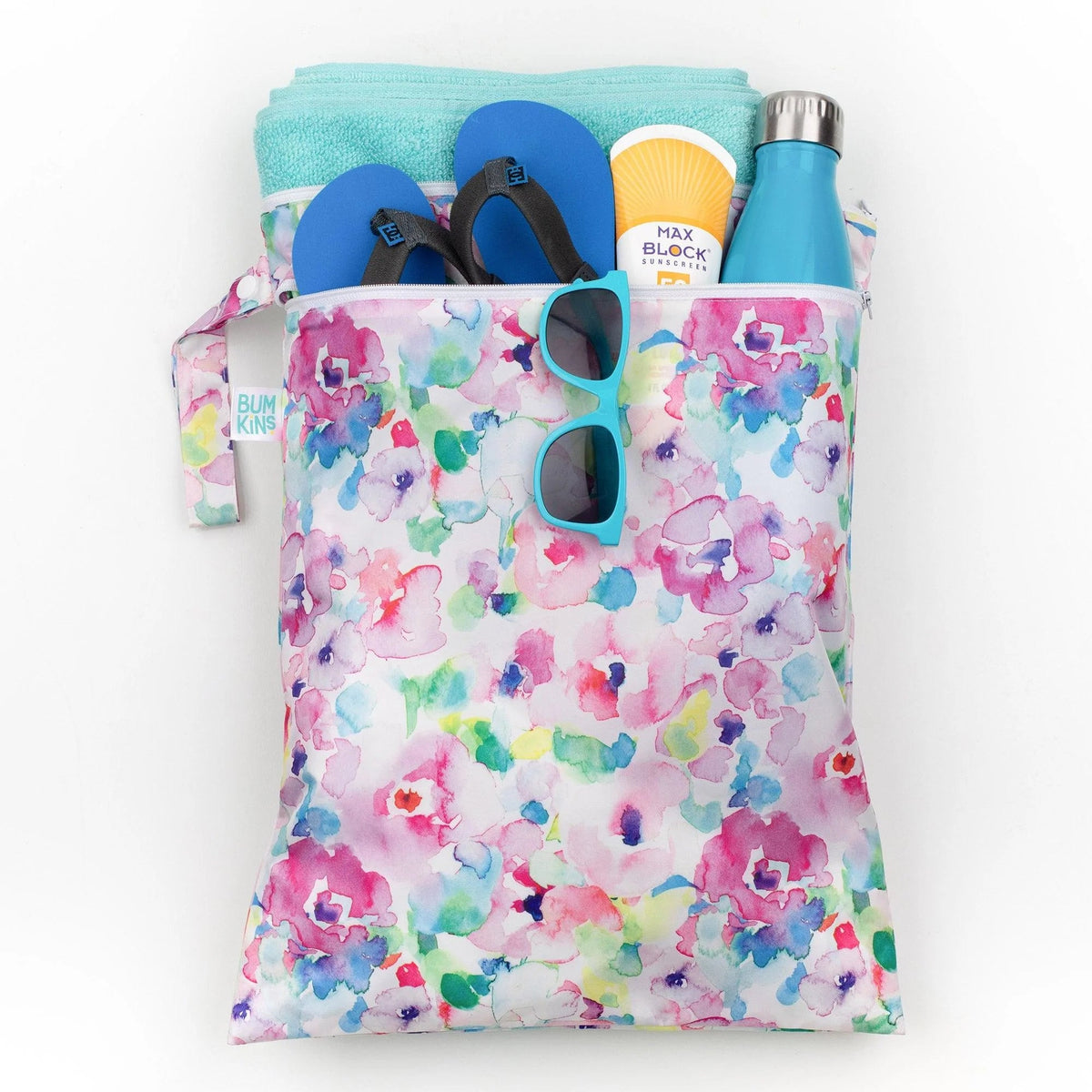 Reusable Wet / Dry Bag, Travel Bag, Waterproof Fabric, Heat Sealed – Watercolors Baby | Bumkins