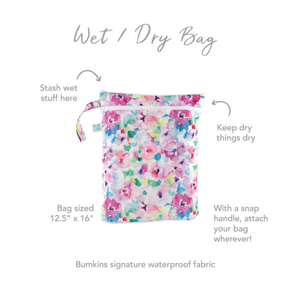 Reusable Wet / Dry Bag, Travel Bag, Waterproof Fabric, Heat Sealed – Watercolors Baby | Bumkins