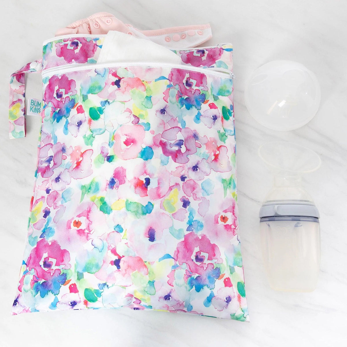 Reusable Wet / Dry Bag, Travel Bag, Waterproof Fabric, Heat Sealed – Watercolors Baby | Bumkins