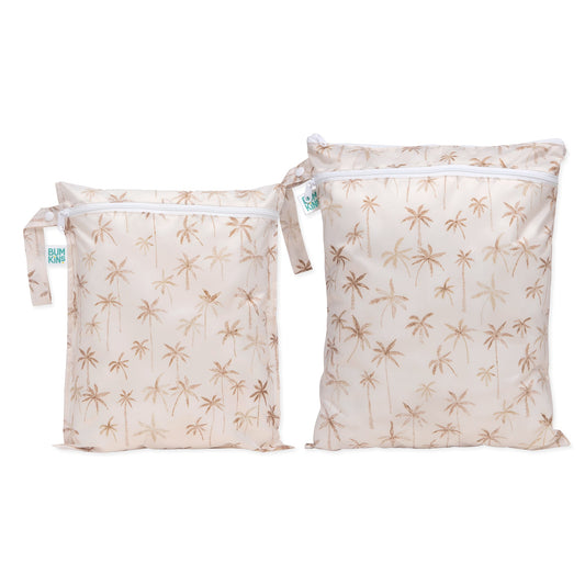 Palm Print Wet Bag + Wet/Dry Bag Set in for Swim, Travel | Bumkins