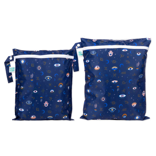 Evil Eye Wet Bag + Wet/Dry Bag 2-Piece Set | Machine Washable | Bumkins