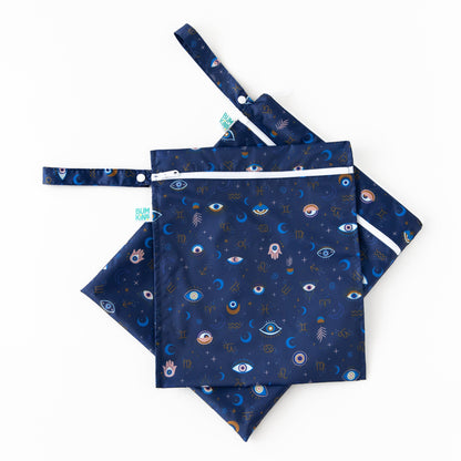 Evil Eye Wet Bag + Wet/Dry Bag 2-Piece Set | Machine Washable | Bumkins