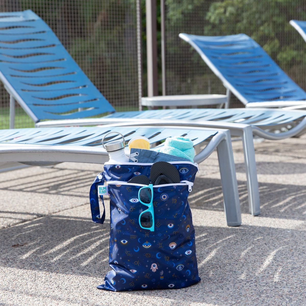 Evil Eye Wet Bag + Wet/Dry Bag 2-Piece Set | Machine Washable | Bumkins