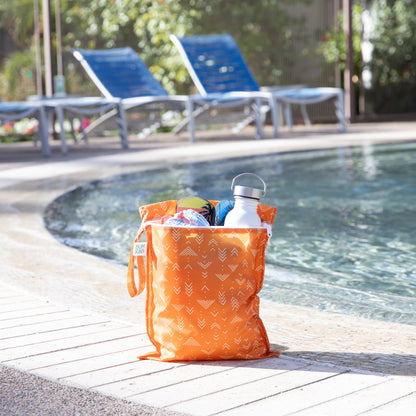 Boho Mudcloth Pattern Waterproof Wet Bag + Wet/Dry Bags | Bumkins