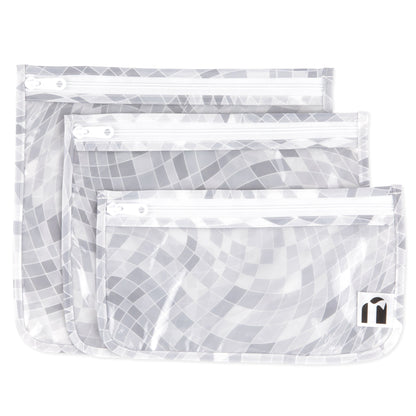 Clear Travel Bag 3 Pack: Disco Check | Bumkins