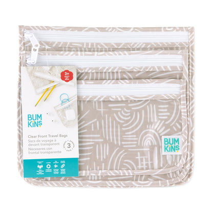 Desert Chic TSA Compliant Clear-sided Boho Travel Bags | Bumkins