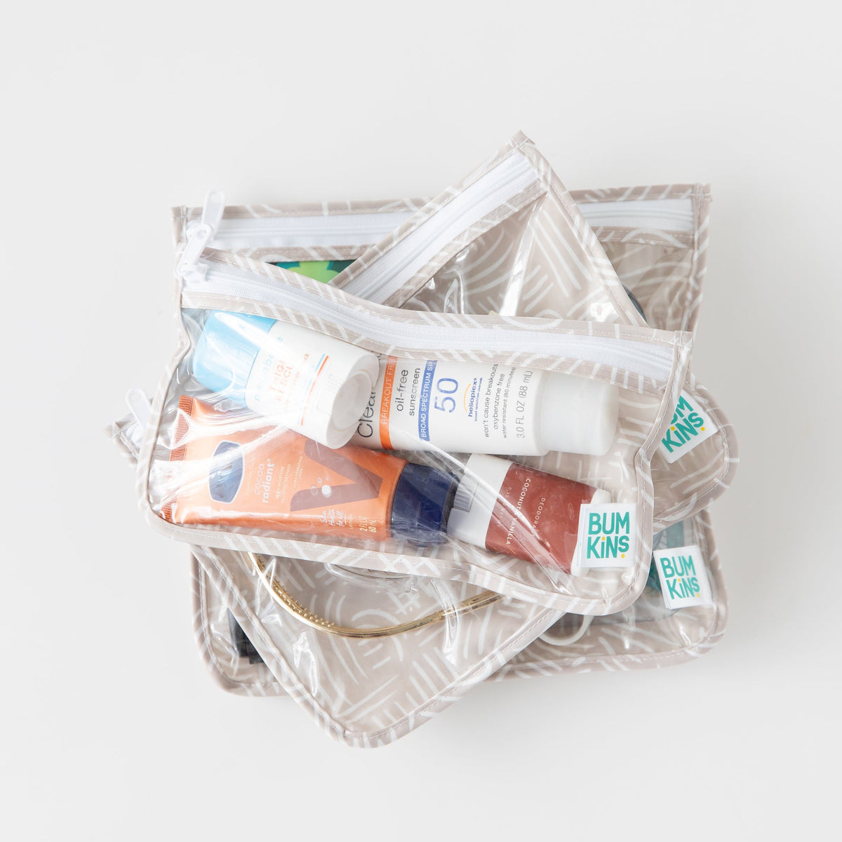 Desert Chic TSA Compliant Clear-sided Boho Travel Bags | Bumkins