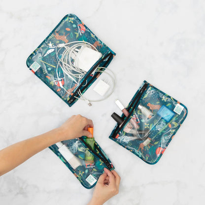 TSA Compliant Clear Travel Bags in Fun Jungle Print | Bumkins