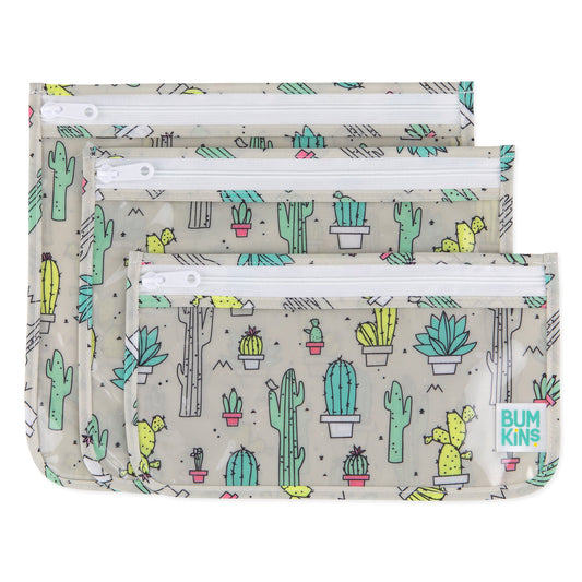 Reusable TSA Compliant Quart Bags, Clear-Sided Travel Organizers – Cactus Baby | Bumkins