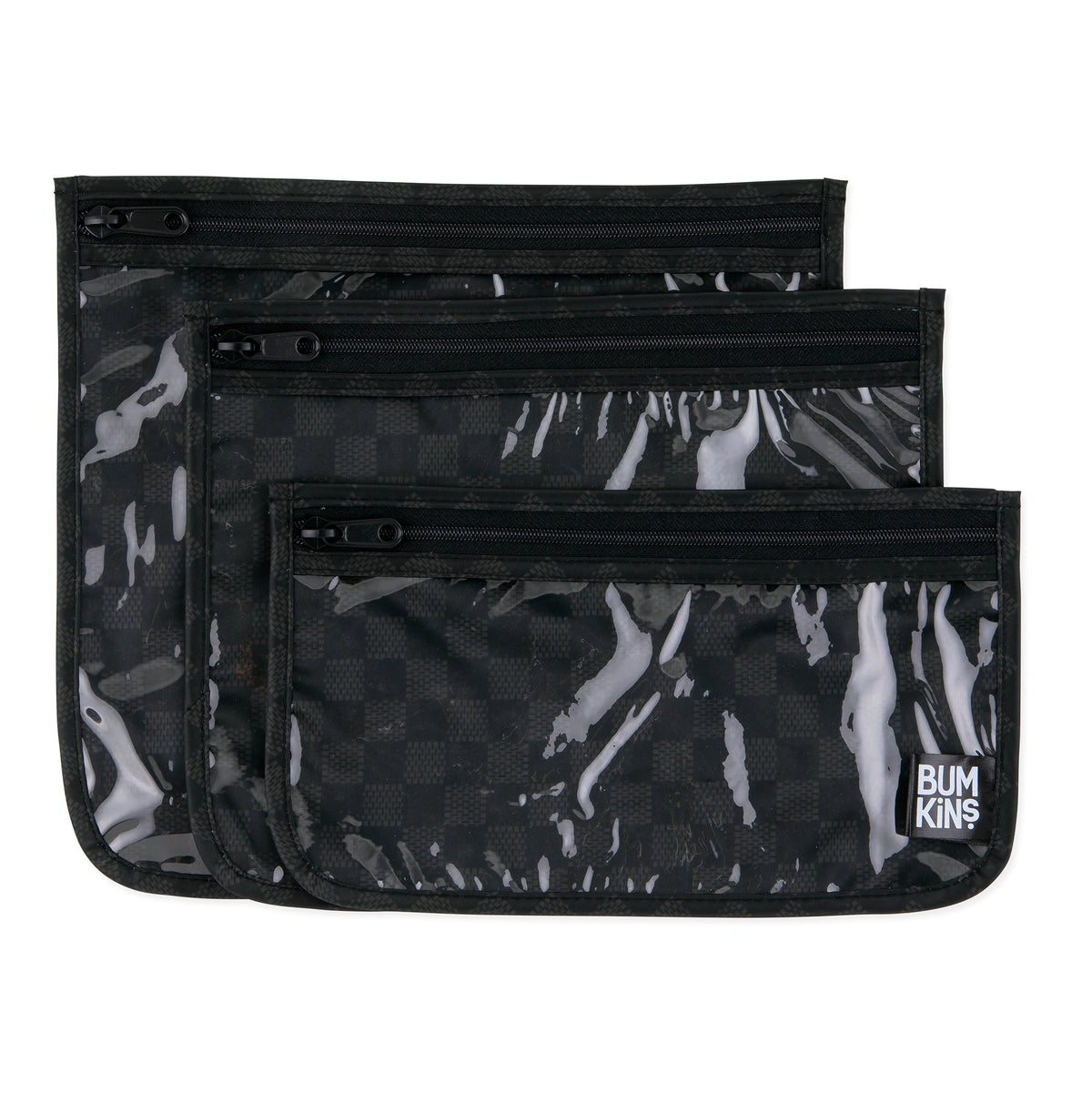 Clear Travel Bag 3 Pack: Rich Black | Bumkins