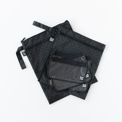 Clear Travel Bag 3 Pack: Rich Black | Bumkins