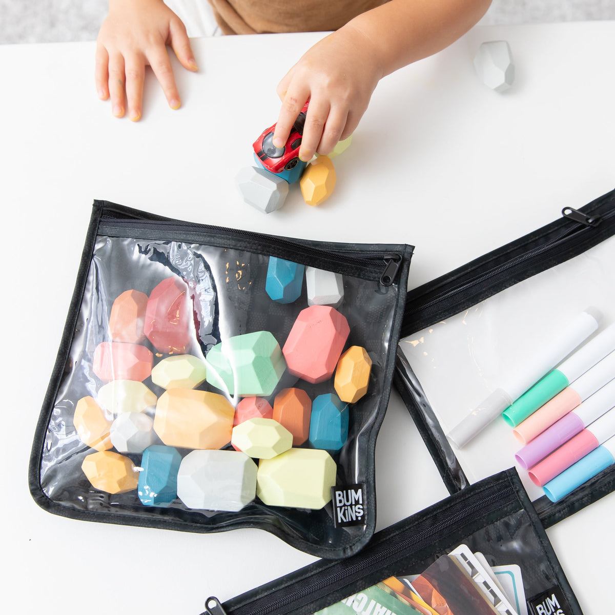 Clear Travel Bag 3 Pack: Rich Black | Bumkins