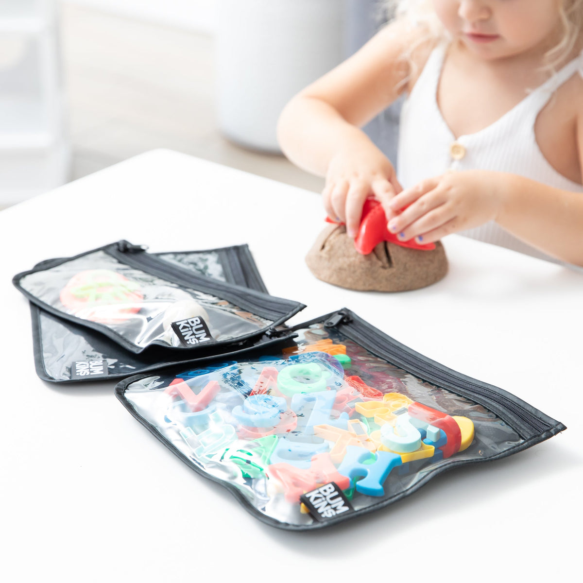 Clear Travel Bag 3 Pack: Rich Black | Bumkins
