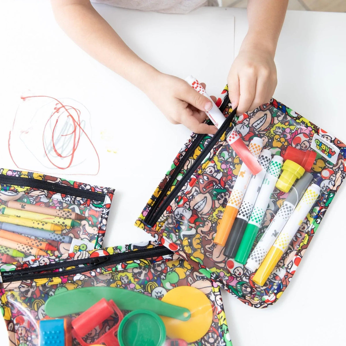 Clear Travel Bags Ft. Super Mario Game Characters | Bumkins