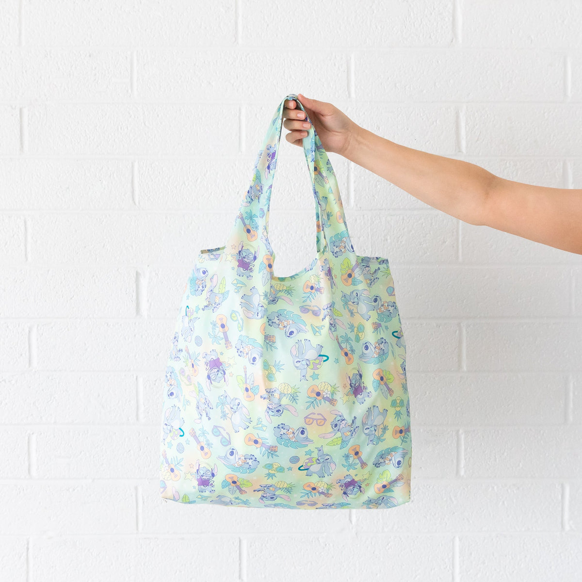 Disney Aloha Stitch Packable Tote Bag | Lightweight & Foldable | Bumkins