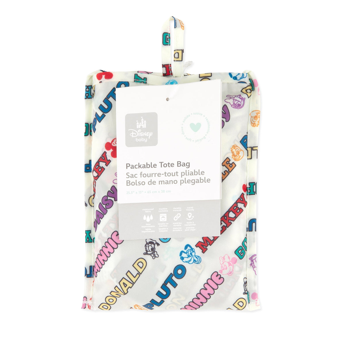 Packable Tote Bag: Disney Mickey & Friends Varsity | Bumkins