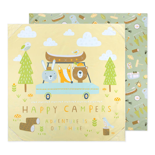 Happy Campers Roll & Go Indoor, Outdoor Camping Blanket | Bumkins