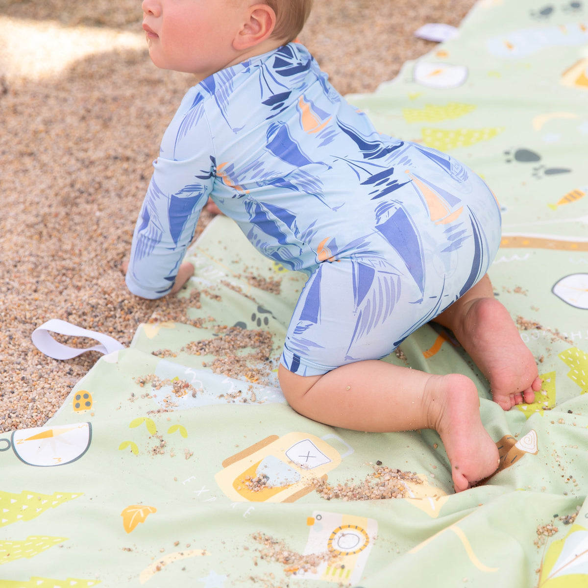 Happy Campers Roll & Go Indoor, Outdoor Camping Blanket | Bumkins