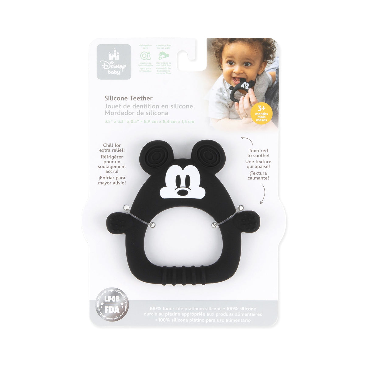 Silicone Sensory Teether for Babies, Disney Mickey Mouse | Bumkins