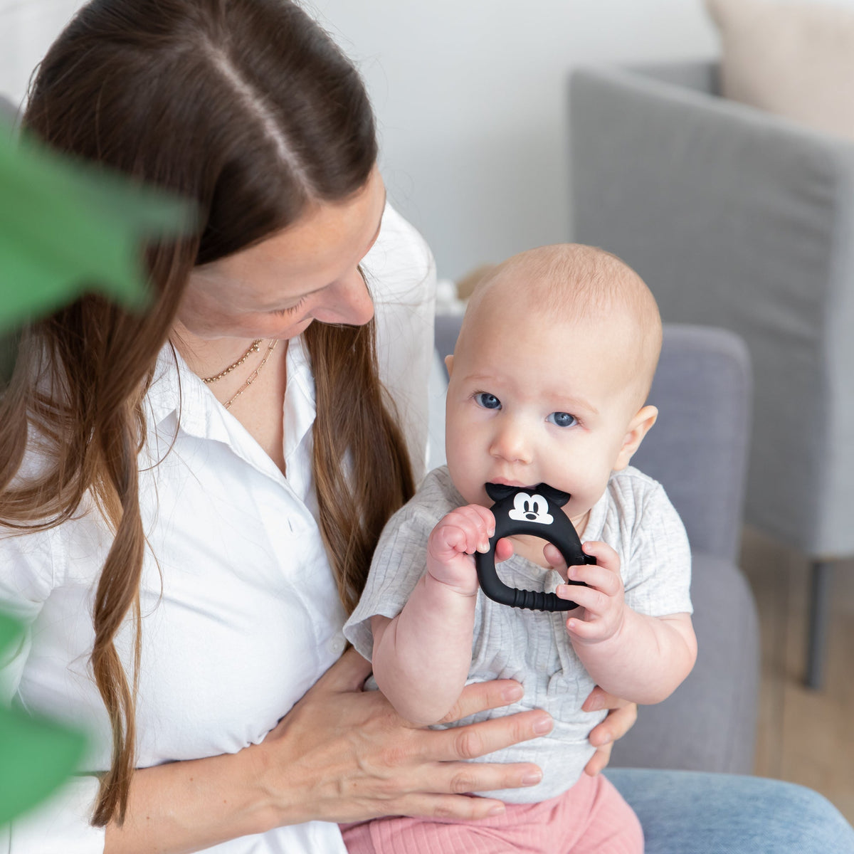 Silicone Sensory Teether for Babies, Disney Mickey Mouse | Bumkins