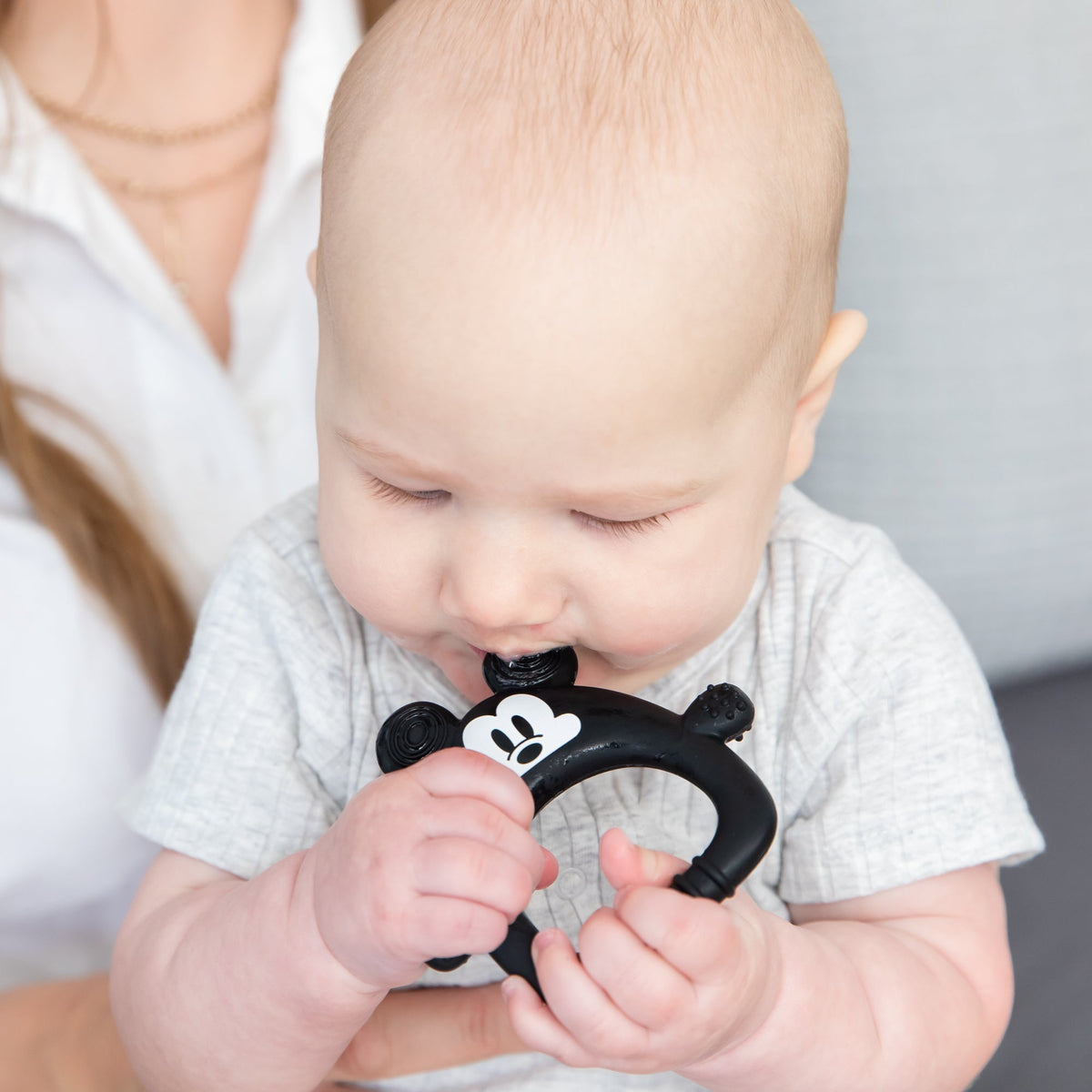 Silicone Sensory Teether for Babies, Disney Mickey Mouse | Bumkins