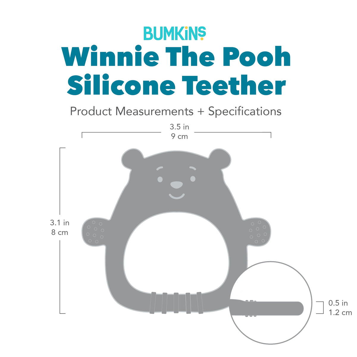 Silicone Sensory Teether Toy, Disney Winnie the Pooh | Bumkins