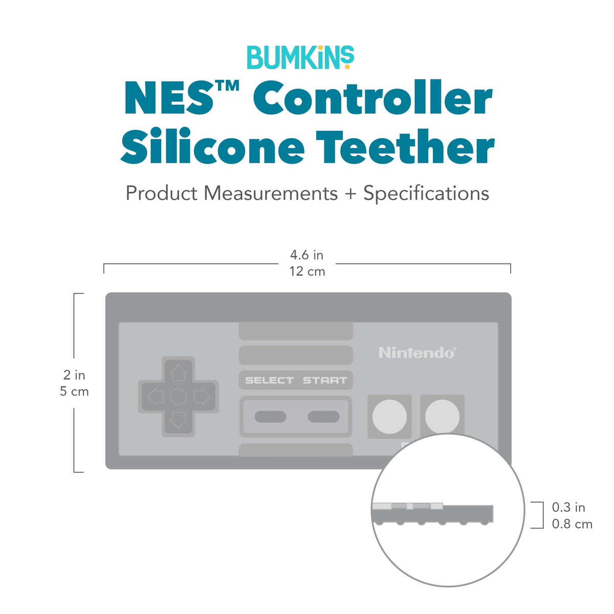 Nintendo Silicone Baby Teether with Shape and Texture Baby | Bumkins