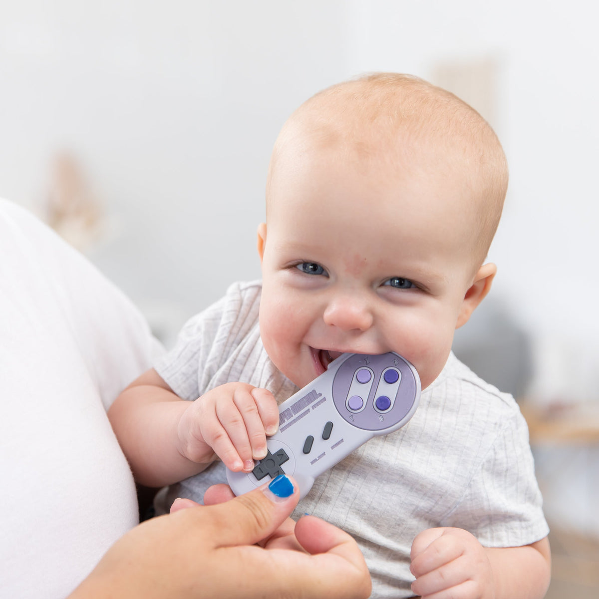Nintendo SNES Controller Textured Soothing Baby Teether | Bumkins