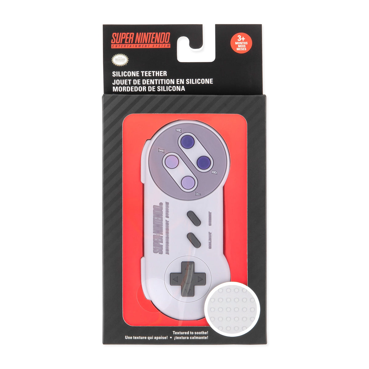 Nintendo SNES Controller Textured Soothing Baby Teether | Bumkins
