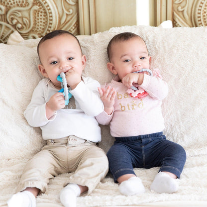 Food-Safe Silicone Teething Rings For Infants 3 mos up Baby | Bumkins
