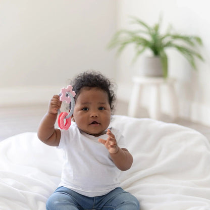 Food-Safe Silicone Teething Rings For Infants 3 mos up Baby | Bumkins