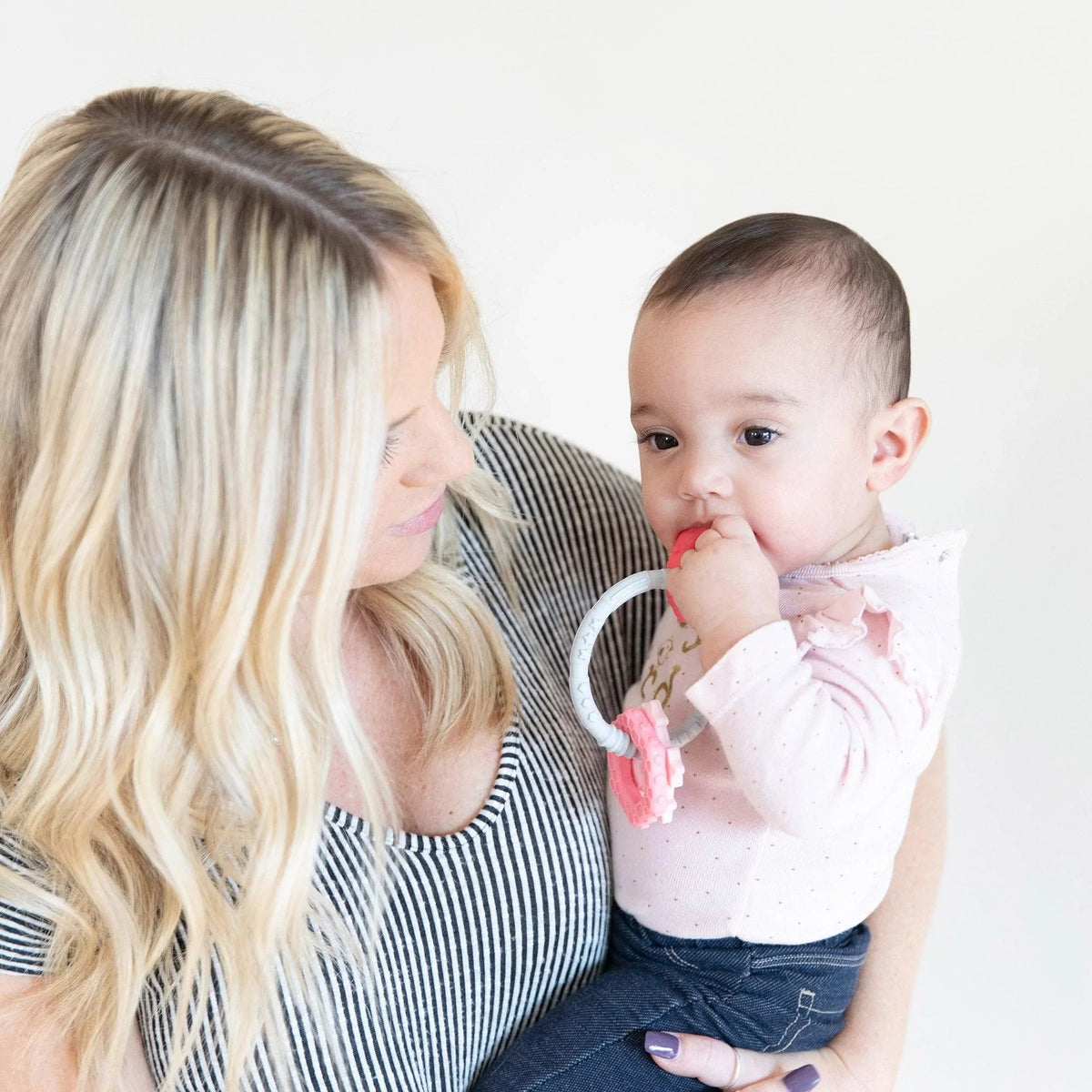 Food-Safe Silicone Teething Rings For Infants 3 mos up Baby | Bumkins