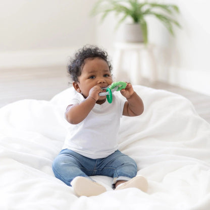Silicone Baby Teether Ring & Green Charms for 3 mos up Baby | Bumkins