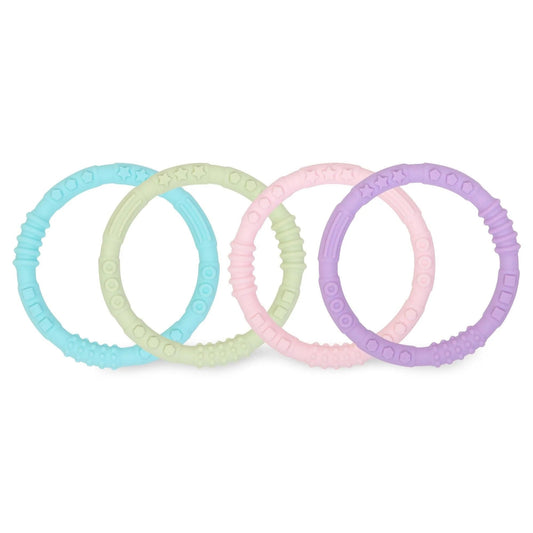 BPA-Free Silicone Teething Rings for Babies 3 months+ Baby | Bumkins