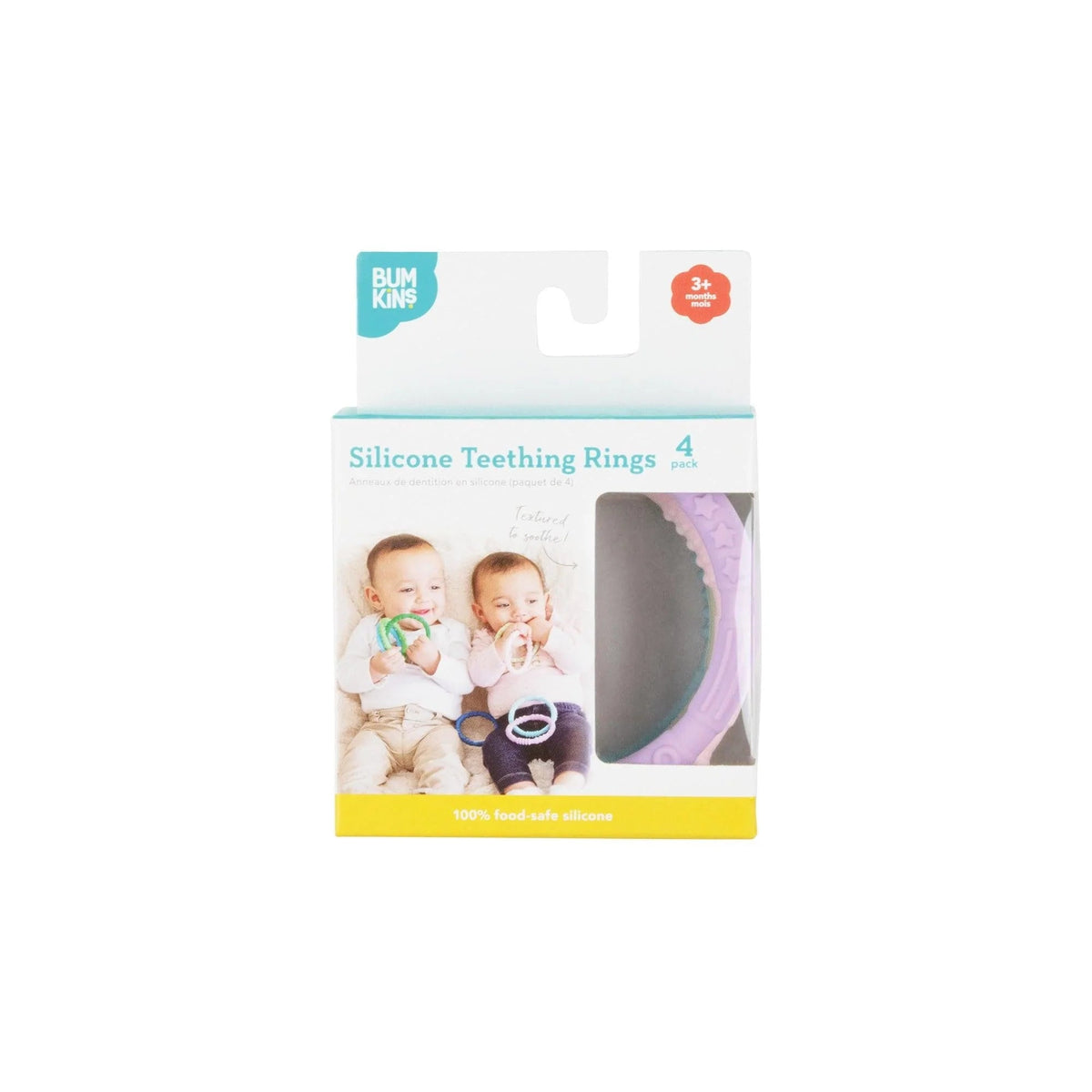BPA-Free Silicone Teething Rings for Babies 3 months+ Baby | Bumkins
