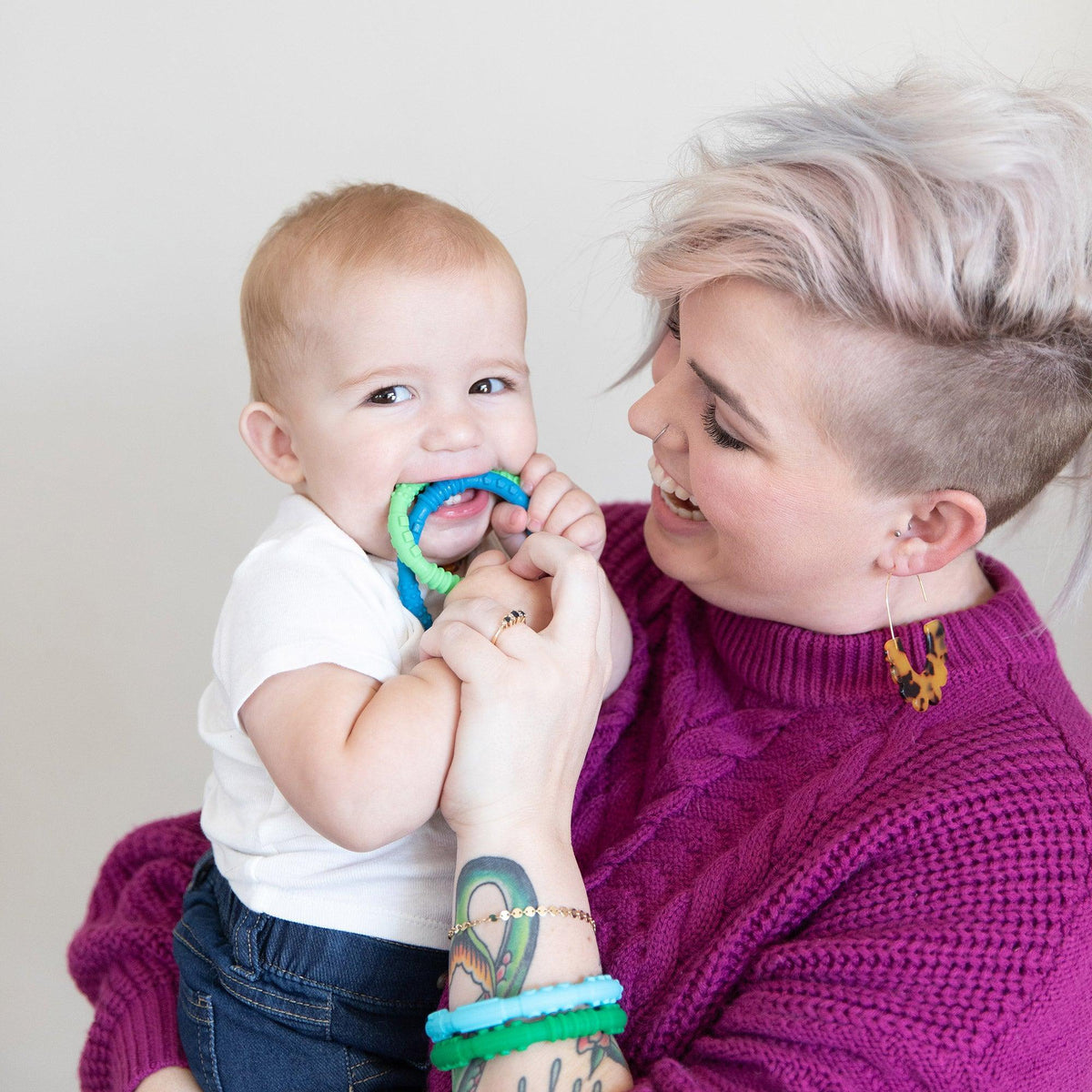 Silicone Teething Rings for Babies 3 months+ Baby | Bumkins