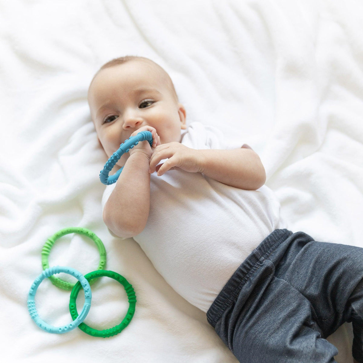 Silicone Teething Rings for Babies 3 months+ Baby | Bumkins