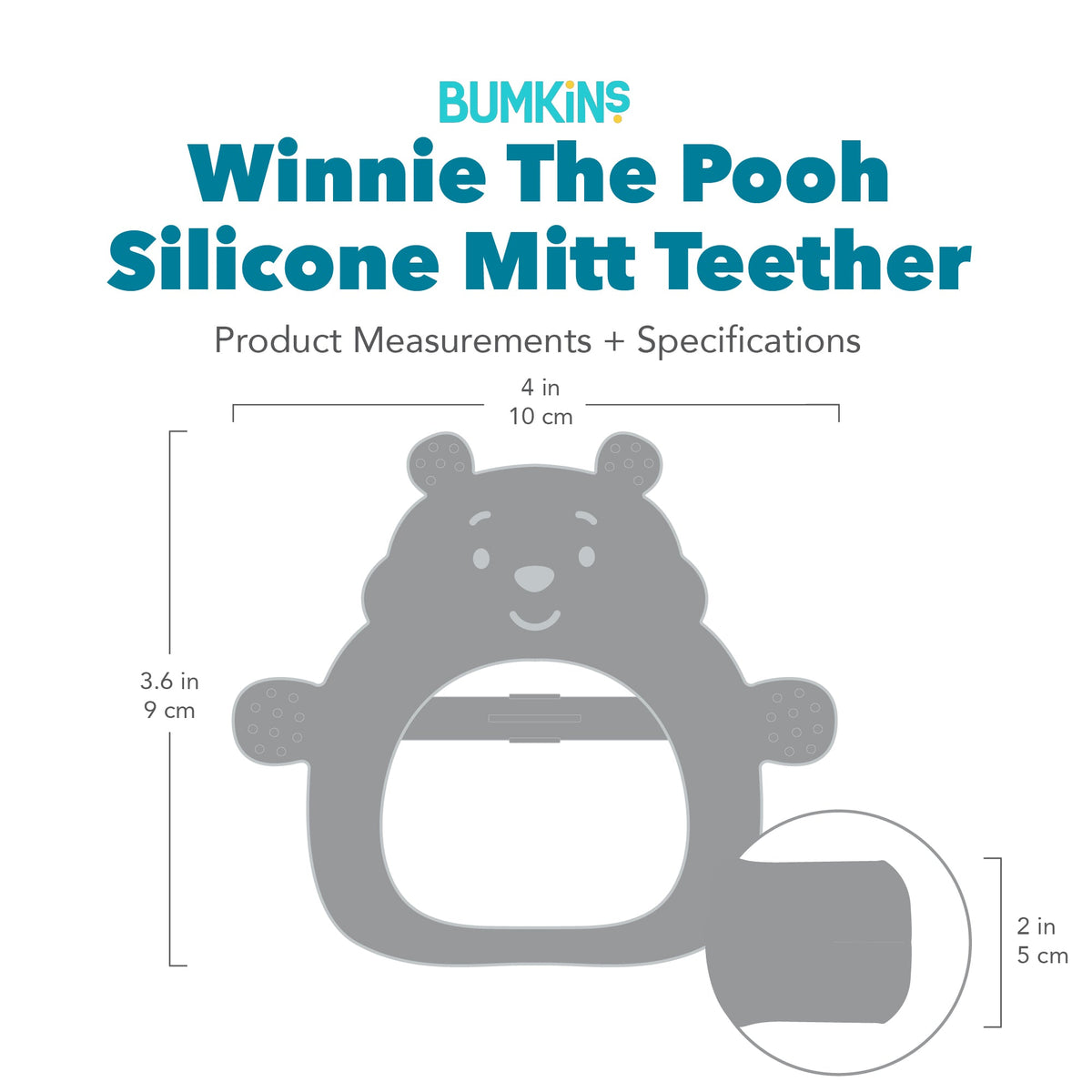 Silicone Un-Droppable Mitt Teether: Winnie the Pooh | Bumkins