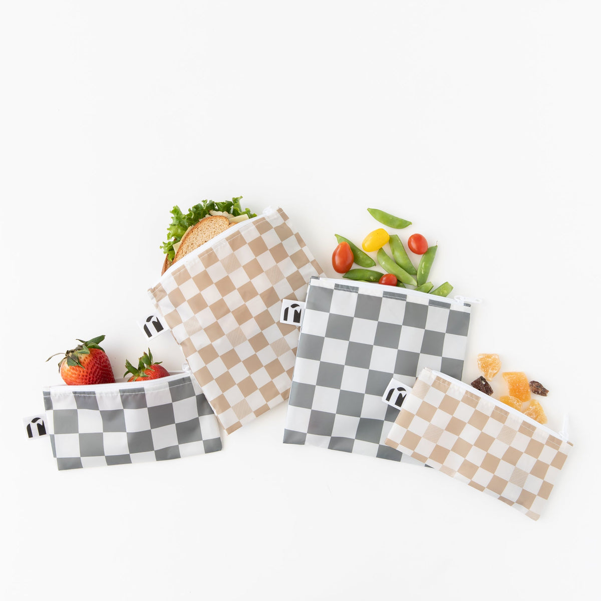Reusable Snack Bag 4 Pack: Double Check | Bumkins